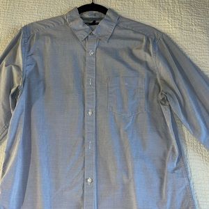Blue striped button down